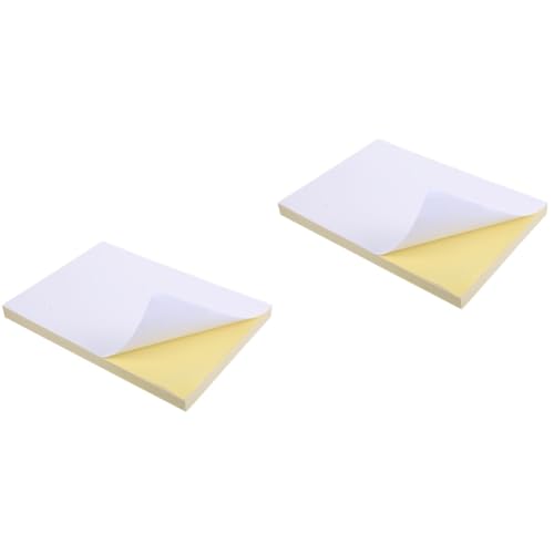 NUOBESTY 2 Sätze Selbstklebendes Druckpapier Klare Aufkleber Computerpapier Etiketten Kreis Punkt Aufkleberpapier Klebesticker Beschriften Konstruktionspapiere Klebeetikett Weiß 100 Blatt*2 von NUOBESTY