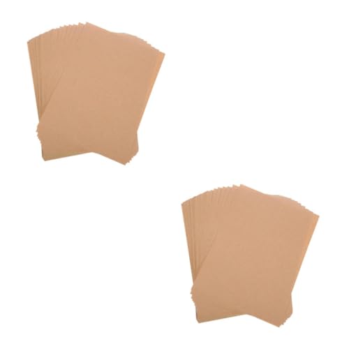 NUOBESTY 2 Sätze Selbstklebendes Kraftpapier Aufkleber Mit Kraftdruck Kraftpapier Für Aufkleber Etikettenaufkleber Aus Kraftpapier Aufkleberpapiere Druckeretikett Brown 50 Blatt*2 von NUOBESTY