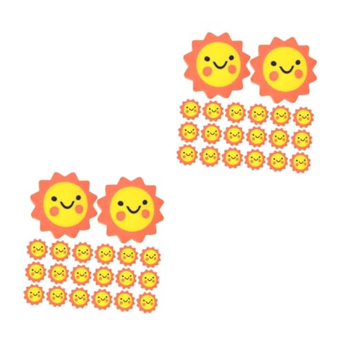 NUOBESTY 2 Sätze Sonnenblumen-radiergummi Radiergummi Mit Bleistiftspitze Niedlicher Radiergummi Coole Radiergummis Große Radiergummis Süße Radiergummis Kawaii Orange 50 Stück * 2 von NUOBESTY