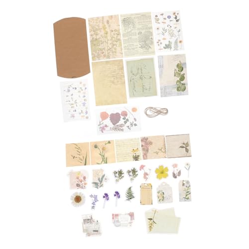 NUOBESTY 2 Sätze Taschenmaterialpaket Aufkleber Etiketten retro Sammelalbum Band scrapbooking sticker scrapbook stickers Geschenkanhänger Dekore für Fotoalben selber machen DIY-Fotoalbum von NUOBESTY