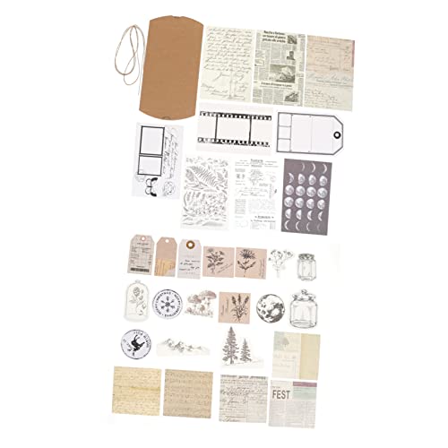 NUOBESTY 2 Sätze Taschenmaterialpaket kokette Aufkleber niedliche Aufkleber ästhetisch Sammelalbum scrapbook paper scrapbooking sticker Dekore für Fotoalben selber machen Papieraufkleber von NUOBESTY