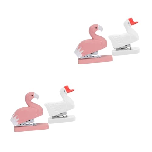 NUOBESTY 2 Sätze Tierhefter Aus Holz Hundesachen Welpenhalsband Heimhefter Flamingo-hefter Studenten Stationär Home-office-accessoires Handgemachter Hefter Eisen 2 Stück * 2 von NUOBESTY