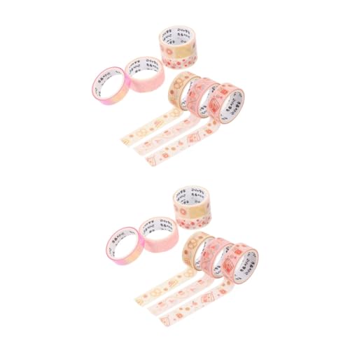 NUOBESTY 2 Sätze Washi-tape Planerband Scrapbooking Washi Tape Dekorative Klebebänder Selber Machen Scrapbook-dekor Druckband Notizbuch Diy Washi Tape Japanisches Papier 7 Rollen * 2 von NUOBESTY