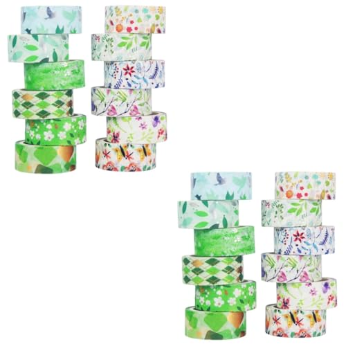 NUOBESTY 2 Sätze Washi-tape Washi Tape Zum Verpacken Von Geschenken Washi-aufkleber Aus Goldfolie Scrapbooking Zubehör The Washi Tape Diy Washi Tapes Scrapbook-diy-klebebänder 12 Rollen * 2 von NUOBESTY