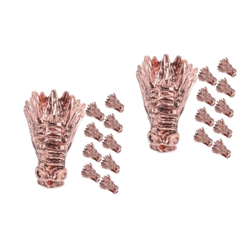 NUOBESTY 2 Sätze Wasserhahn Zubehör Roségold Perlen Einzigartiger Schmuck Anhänger Halskette Spacer Perle Charms Spacer Perlen DIY Halskette Perlen Perlenkette 10 Stück * 2 von NUOBESTY