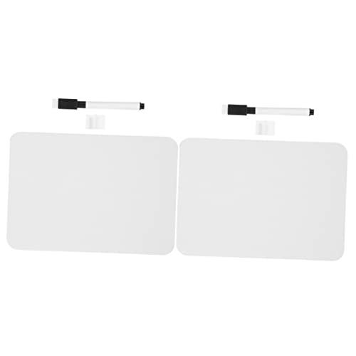 NUOBESTY 2 Sätze wiederbeschreibbares kleines Whiteboard Büro-Klemmbretter Reißbrett Aufgabentafel Clip-Whiteboard Mini-Whiteboard kinder schreibtafel Graffiti-Tafel für Kinder Malbrett PVC von NUOBESTY