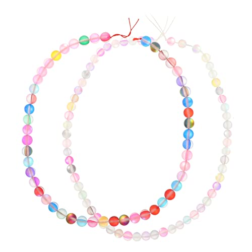 NUOBESTY 2 Saiten Glitzerstein Kristallperlen Anhänger für die Schmuckherstellung Perlen für Armbänder beads for bracelets glasperlen DIY Girlande Perle lose DIY-Perlen basteln Colorful von NUOBESTY