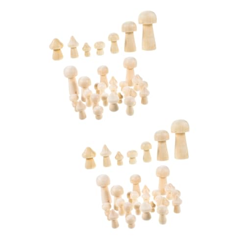 NUOBESTY 2 Sets Pilz Set Gartenpilze Pilz Party Dekorationen Pilz Zuchtset Miniatur Feenfiguren Pilz Gartendekor Künstliche Pflanzen Pilz Holzspielzeug Aus Holz von NUOBESTY