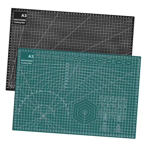 NUOBESTY 2 Stk Handgefertigtes Pad Rotierende Schneidematten zum Quilten selbstheilende Schneidematte Handwerksmatte Doppelseitige Schneidematte Kunst Schneidematte Quilt-Schneidematten PVC von NUOBESTY