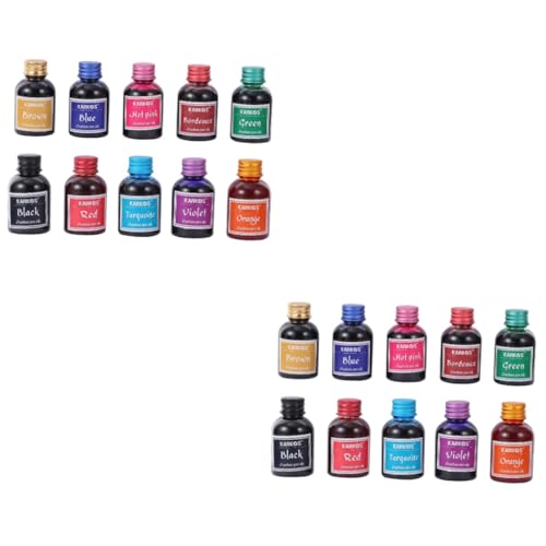 NUOBESTY 2 Stück 10 Füllfederhalter ohne Kohlenstofftinte für Künstlertinte Schreibtinte fountain pen ink Tinten für Schreibfedern Tinte für Füllfederhalter kohlenstofffreie Tinte von NUOBESTY