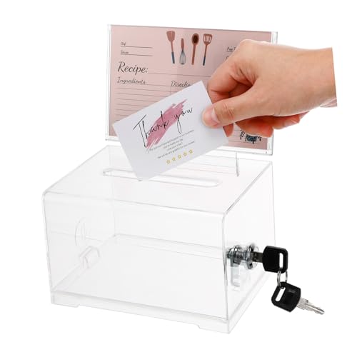 NUOBESTY 2 Stück Box Visitenkartenetui Dressingzubehör Flaggen Spendenboxen Für Wohltätige Zwecke Trinkgeldglas Tombola-losboxen Mit Schlitz Streich Glitzerdekorationen Pr P.s Transparent von NUOBESTY