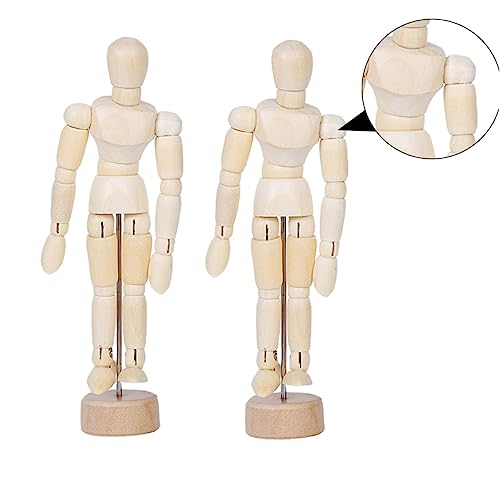 NUOBESTY 2 Stück Gelenkpuppenpuppe Körperschaufensterpuppe Desktop Ornament Maniquin Tischplatte Dekor Menschlicher Körper Modell Actionfigur Gelenke Person Ornamente Schreibtischaufsatz von NUOBESTY