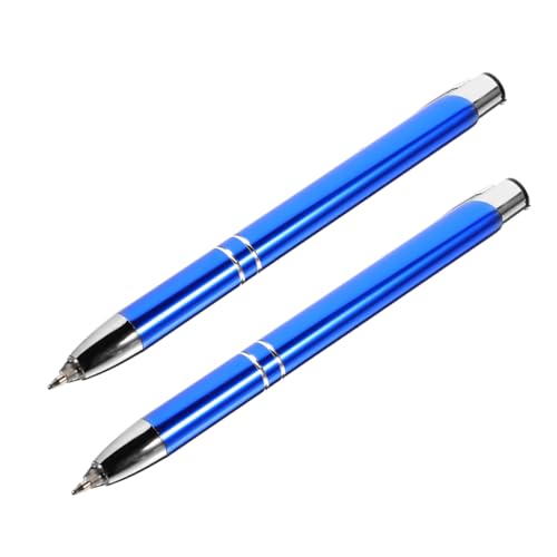 NUOBESTY 2 Stück Metall Kugelschreiber Blauer Kugelschreiber Ergonomischer Stift Markierungsstift Bedienfeld Schalterfeld Multifunktionaler Kugelschreiber Lampenstift von NUOBESTY