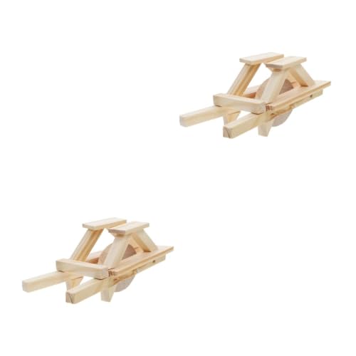 NUOBESTY 2 Teiliges Schubkarren Modell Für Holzbausätze Miniatur Schubkarre Wagen Requisite Aus Holz Feengarten Wagenbau Für Holzbearbeitungs Bastelprojekte Holz Beige von NUOBESTY