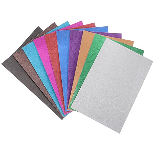 NUOBESTY 20 Blätter A4 Glitzerpapier Toilettenpapier Masse Handgeschöpftes Papier Geschenkpapier Blumenpapier Druckerpapier Papierstreifen Dekoratives Bastelpapier Diy-papier Goldpulver von NUOBESTY