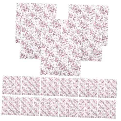 NUOBESTY 20 Blätter Geschenkpapier Strauß Seidenpapierverpackung Rosa Seidenpapier Gefälschte Blumen Kunstdruckpapier Blumensträuße Pastell Hochzeitsdekoration Weiße Seidenpapiermasse Rot von NUOBESTY