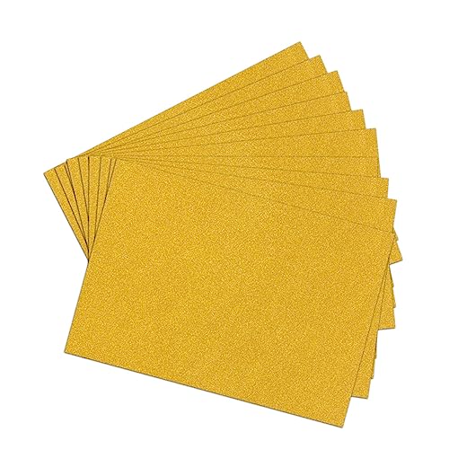 NUOBESTY 20 Blatt Glitzerpapier die cutting machine weihnachskarte gießform teller stickers stickers weihanchtskarten decor sammlerstücke Goldfarben craft Papierkarten selber machen Golden von NUOBESTY