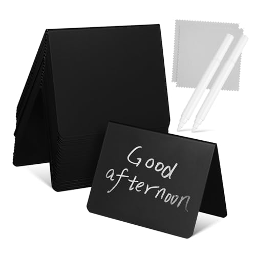 NUOBESTY 20 Stk Kreidetafel Schild Schwarzes Brett Kreidetafel Staffelei Zeichen Mini-schilder Planke Wiederverwendbare Mini-tafelschilder Mini-boards Kreidemarker Mini-tafeltafel Plastik von NUOBESTY