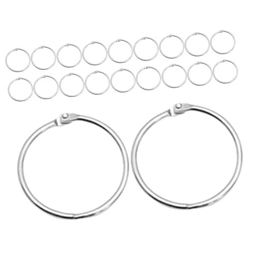 NUOBESTY 20 Stück Teiliges Metallringe Buchbinderinge aus Robustem Offene Loseblatt Ringe für Karteikarten Schlüsselringe Scrapbooking und Vielseitige Bastelprojekte NUOBESTY 20 Stück Teiliges Metallringe Buchbinderinge aus Robustem Offene Loseblatt Ringe für Karteikarten Schlüsselringe Scrapbooking und Vielseitige Bastelprojekte von NUOBESTY