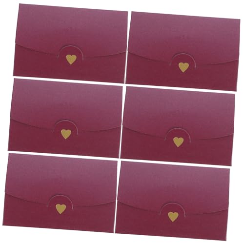 NUOBESTY 20 Stück Umschlag geldumschläge envelope geschenkumschläge geschenkkuvert grusskarte Grußkarten Taschentuch Glühstäbe kleine Einladungsumschläge kleine Kartenumschläge Papier rot von NUOBESTY