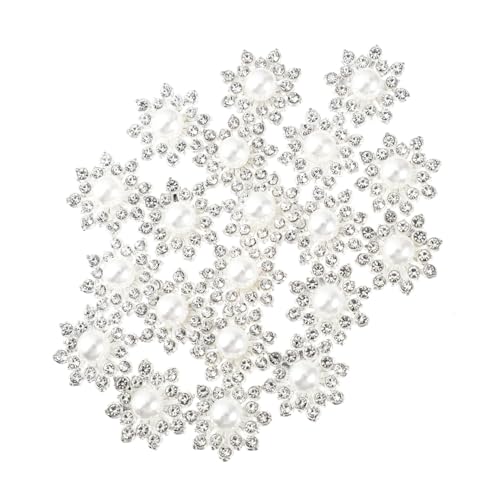 NUOBESTY 20 Stücke Blumen Strass Delicate DIY Blumen Legierung Hochzeit DIY Zubehör von NUOBESTY