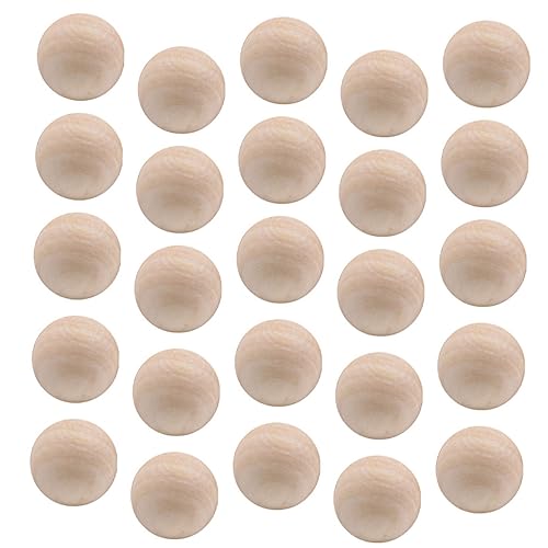 NUOBESTY 200 Stk Bastelperlen selber machen aufblasbarer Ball Kugelperlen basteln DIY Craft Ball Perlen poolball bastelzeug bastelmaterial einfache Holzperlen runde Holzkugel Hölzern von NUOBESTY