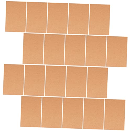 NUOBESTY 200St leere postkarte schreibwaren letter paper hochzeiteinladungsksrten Mitteilungskarten leer Mini-Karteikarten Grußkarten leer leere Papierkarten Kraftpapier Light Brown von NUOBESTY