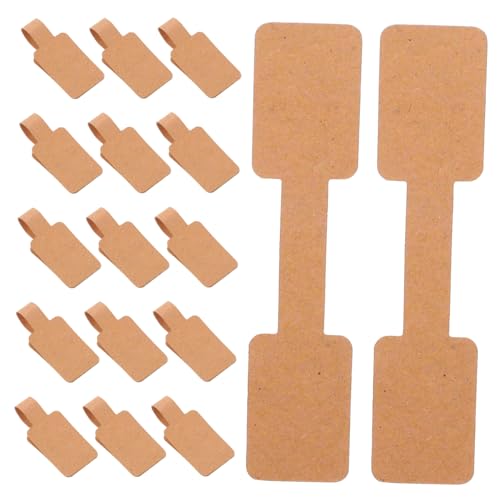 NUOBESTY 200St schild Preisschilder Stecker Klebeetiketten Schmuckanhänger Runde Etiketten Ring Preisetiketten Kleidungsetiketten Halsketten-Display-Tags Schmucketikett Papier Brown von NUOBESTY