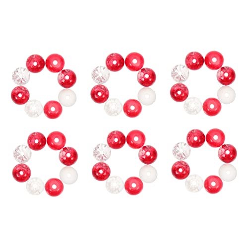 NUOBESTY 200st Popping-perlen Aus Glas Biegeringe Zur Schmuckherstellung Edelstein Goldgefüllte Kette Zur Schmuckherstellung Bulk-perlen Für Die Schmuckherstellung Makramee Webstuhl Rot von NUOBESTY