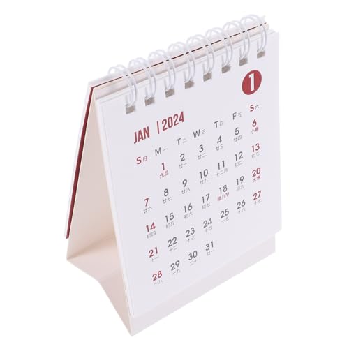 NUOBESTY 2023 2024 Mini Station Mini Tischkalender Home Office Kalender – Kalender Tisch Staffeleien Zum Malen Monatskalender Schreibtischkalender Ornament Staffelei Tischkalender von NUOBESTY