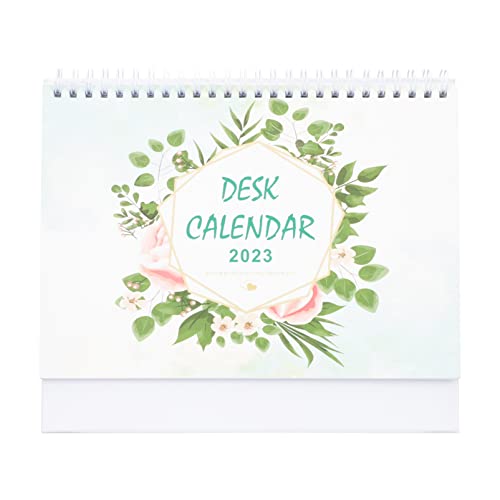 NUOBESTY 2023 Anzeige Desktop-kalenderplaner Kalender-notizbuch Großer Tischkalender Planer-schreibtischunterlage Büro-notizblock Staffelei Kalender Großer Wandkalender Papier Light Green von NUOBESTY