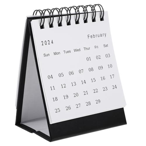 NUOBESTY 2024 Mini-tisch-flip-kalender Kalender-wandbild Ornamente Kalender Zum Umblättern Datum Tischkalender Mit Löchern 365 Tischkalender Whiteboard-kalender Kabine Büro Papier von NUOBESTY