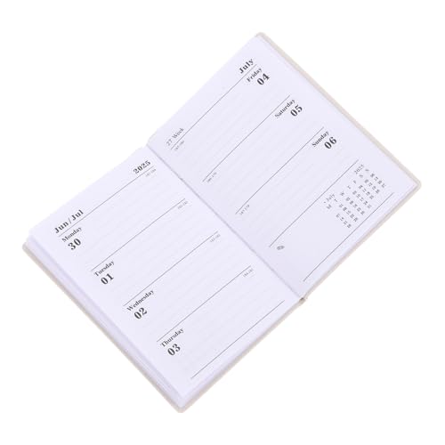 NUOBESTY 2025 Taschen-wochenplaner Taschenkalender Mini Gebundene Ausgabe Büro Ideal Notizbuch Notizblock Undatierter Wochenplaner Xingtingyu Wochenplaner Monatsplaner Buch Rosa Papier von NUOBESTY