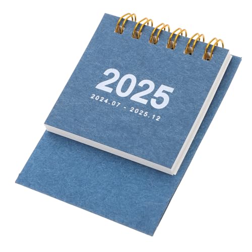 NUOBESTY 2025 Tischkalender Stehend Umklappbarer Tischkalender Monatlicher Tischkalender Standkalender Kleiner Tischkalender 2024–2025 Tischkalender Taschenkalender Staffelei von NUOBESTY