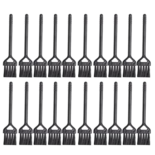 NUOBESTY 20St Bürstenentstaubung reinigungsbürste Pinsel miniaturen Handliche Bürste Cleaning Brush Pinsel für autoreinigung Mini-Bürste kleine Bürste Elektronik Bürstenreinigung Black von NUOBESTY