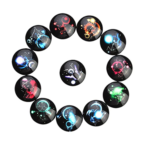 NUOBESTY 20St Glas schnappt Cabochons zur Schmuckherstellung Massenperlen DIY-Armband Schmuck Draht runde Zeit gem bastelzeug unikal klocke Zubehör zur Schmuckherstellung Cabochons aus Glas von NUOBESTY