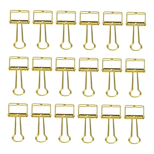 NUOBESTY 20St Goldene Schwalbenschwanzklemme exquisite Büroklammern goldene Binderklammern Utility-Clips büroorganisation büroartikel empfindliche Aktenbüroklammern dekorative Heftklammern von NUOBESTY