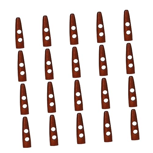 NUOBESTY 20St Hupenknopf kinderknöpfe hornknöpfe Knopfverschönerung Knöpfe für Knopfverzierung Haken Knöpfe für Kleidung Bausatz Tasten Pulloverknöpfe Mantelhornknopf hölzern Brown von NUOBESTY