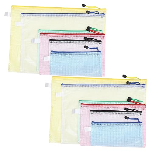 NUOBESTY 20St Papierbeutel testen aufbewahrungssack aufbewahrungstüten dokumententasche bürogadges dokumenten tasche Aktentaschen mit Reißverschluss sichtbare Tasche mit Reißverschluss PVC von NUOBESTY