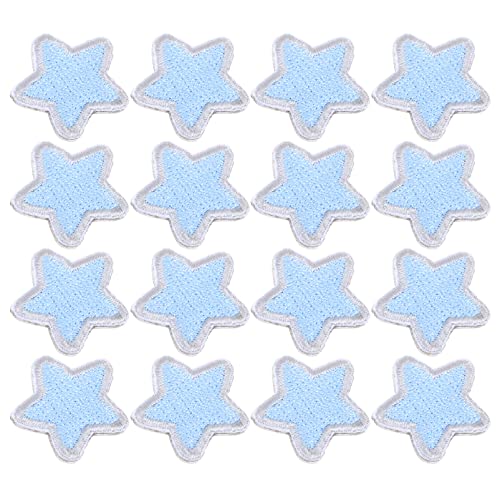 NUOBESTY 20St Pentagramm-Patch Band-Patches Flicken nähen Sternenfleck selbstklebende flicken Selbstklebende Patches Aufnäher für Jacken aus Polyester Reparaturflicken für Jacken Blue von NUOBESTY