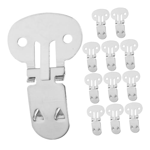 NUOBESTY 20St Schuhclip Scharnier Mini Absatzschützer für Schuhe verriegeln Schuhanstecker Schuhklemmen Schuhschnallen aus Edelstahl Schuhschnallen für hohe Absätze Rostfreier Stahl Silver von NUOBESTY