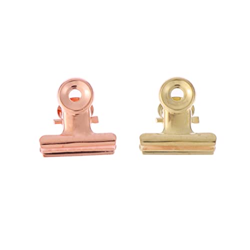 NUOBESTY 20mm Büroklammern Aus Rostfreiem Stahl Für Büro Und Schule Rosé Gold + Gold Vielseitige Binder Clips Für Dokumente Und Tägliche Nutzung von NUOBESTY