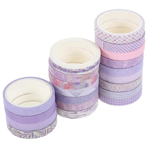 NUOBESTY 20st Farbiges Washi-tape Kombiniertes Sammelalbum Kleine Frische Wandtattoos Kleine Frische Wandsticker Demontage Wunderschönes Band Farbband Handtür-klebeband Japanisches Papier von NUOBESTY