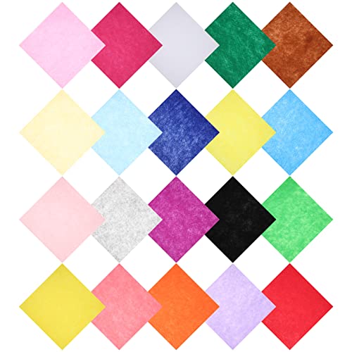 NUOBESTY 20st Filzstoff Filzpapier Zum Basteln Nähset Für Fleecestoff Nähen Für Kindergarten Filztücher Selber Machen Patchwork Vliesstoff Bunte Filztücher Diy Zubehör Gefühlt von NUOBESTY