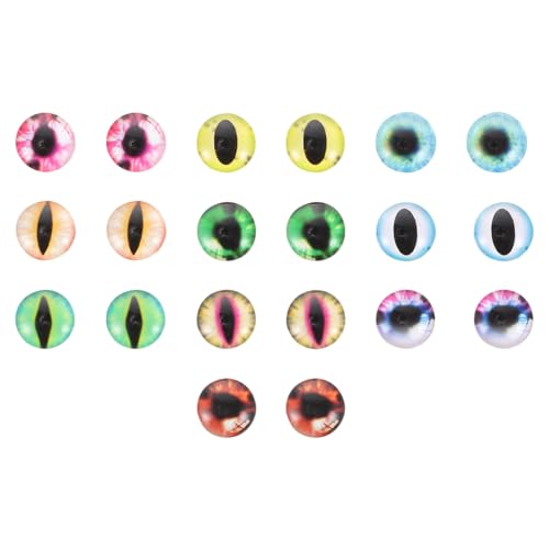 NUOBESTY 20st Gem-simulationsbrille Kulleraugen Selbstklebend Klare Ohrringe Für Den Sport Kleine Behälter Augen Halbe Cabochons Kit Zur Schmuckherstellung Spielzeugball Schmuck Draht Glas von NUOBESTY