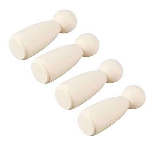 NUOBESTY 20st Holzpuppenmenschen Bastelpuppen Aus Holz Engel Peg Puppe Peg-puppenkörper Unfertige Steckpuppe Spielzeug Malen Selber Machen Weihnachtspuppenspielzeug Peg-spiel-puppe Hölzern von NUOBESTY