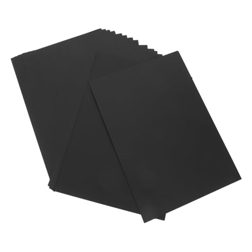 NUOBESTY 20st Kartenvorrat Schwarzes Scrapbook-papier Zeichenpapier Aus Karton Ölgemälde-karton Schwarzer Karton Kunsthandwerk-karton Bastelkarton Kraftpapier Druckerpapier Black von NUOBESTY