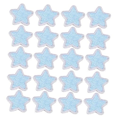 NUOBESTY 20st Pentagramm-patch Band-patches Gestickte Aufnäher Sternaufkleber Pickel Patches Sterne Flicken Für Bekleidung Stern-heißer Gestickter Aufnäher Hallo Patch Polyester Blue von NUOBESTY