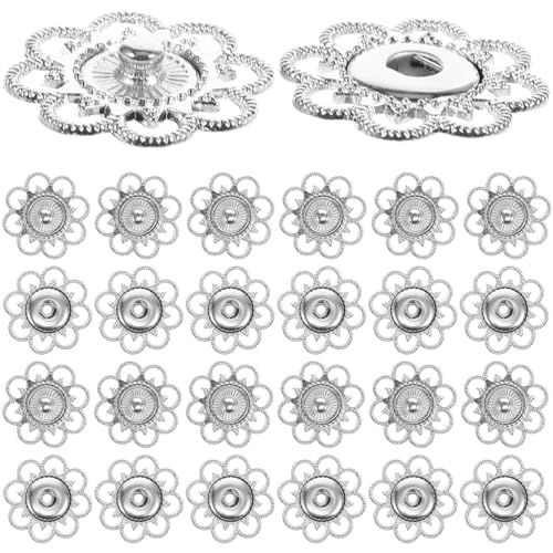NUOBESTY 20st Versteckte Schnalle Fixer Hosenknöpfe Zum Verkleinern Druckknöpfe Zum Nähen Blazerknöpfe Tasten Zange Befestigungselemente Schnell Keuchen Große Knöpfe Knopf Legierung Silver von NUOBESTY
