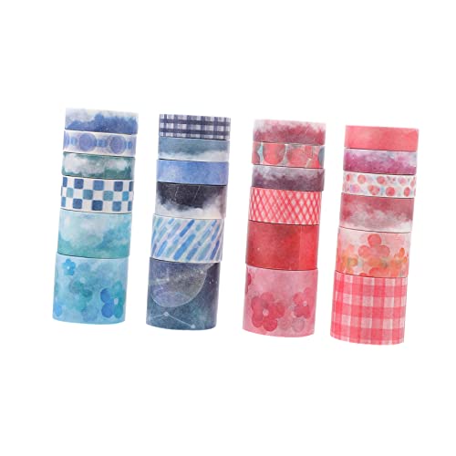 NUOBESTY 24 Rollen Aufkleber Dekorative Bänder Bastelband Dekoratives Klebeband Dekorative Washi-klebebänder Dekorationsbänder Für Sammelalben Washi-tape Kindergeschenke Diy-bänder Papier von NUOBESTY